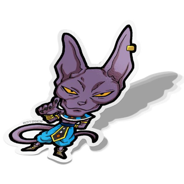 Beerus, Vinyl Sticker, Dragonball, AJTouch