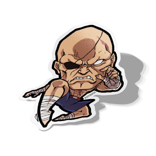 Sagat, Vinyl Sticker, Street Fighter, AJTouch