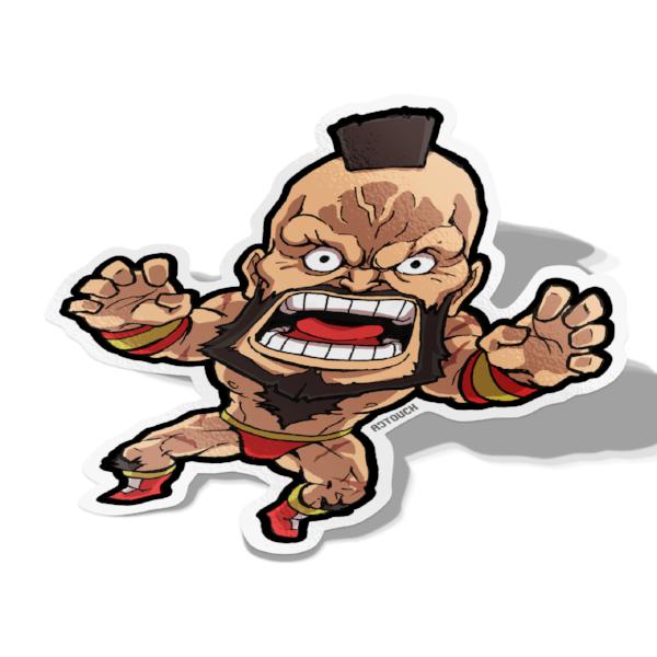 Zangief, Vinyl Sticker, Street Fighter, AJTouch