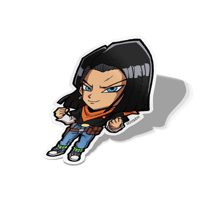 Android 17, Vinyl Sticker, Dragonball, AJTouch