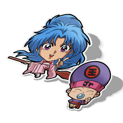 Botan and Koenma Vinyl Sticker from Yuyu Hakusho