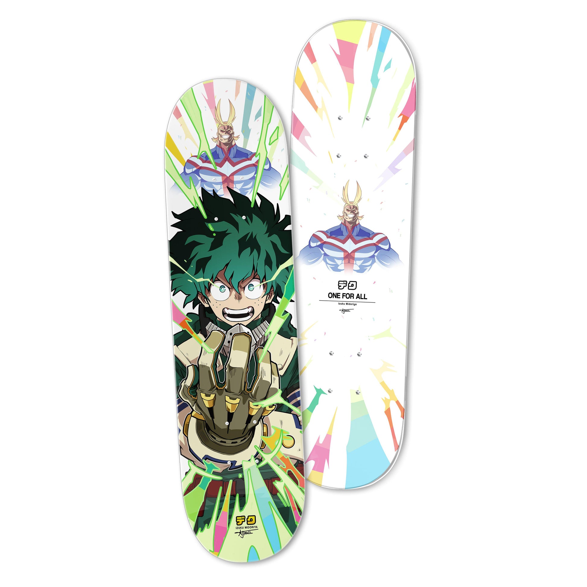 Deku X All Might Deck [PRE-ORDER], Skate Deck, Hero Academia, AJTouch