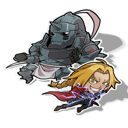 Edward and Alphonse full metal alchemist anime vinyl sticker