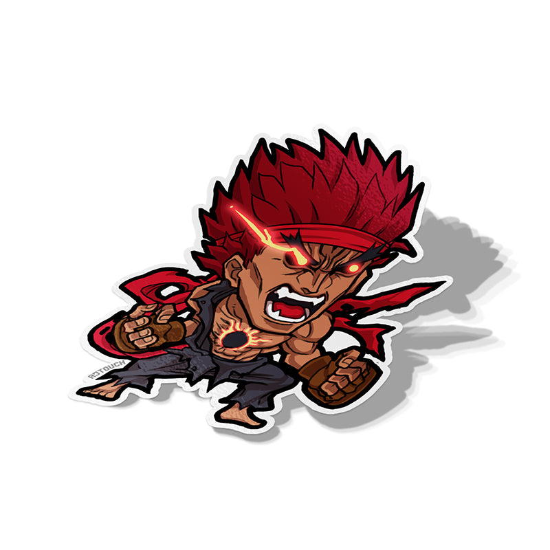 Oni X Evil Ryu, Vinyl Sticker, Street Fighter IV: Arcade Edition, AJTouch