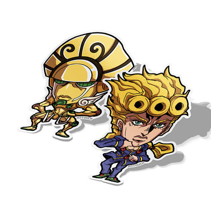 Giorno X Gold Experience X Requiem, Vinyl Sticker, JoJo's Bizarre Adventure, AJTouch