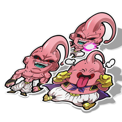 Majin Buu, Super Buu and Kid Buu, Vinyl Sticker, Dragonball, AJTouch