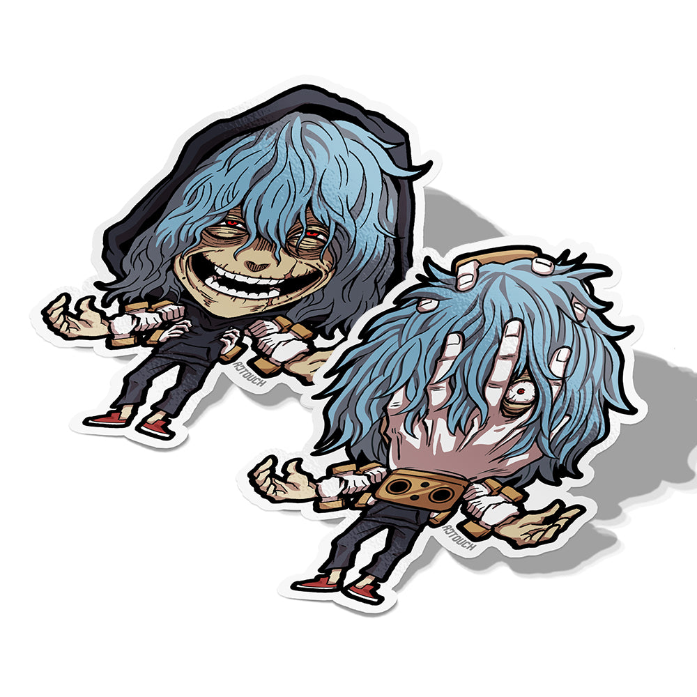 Shigaraki Ver.1 and 2, Vinyl Sticker, Hero Academia, AJTouch