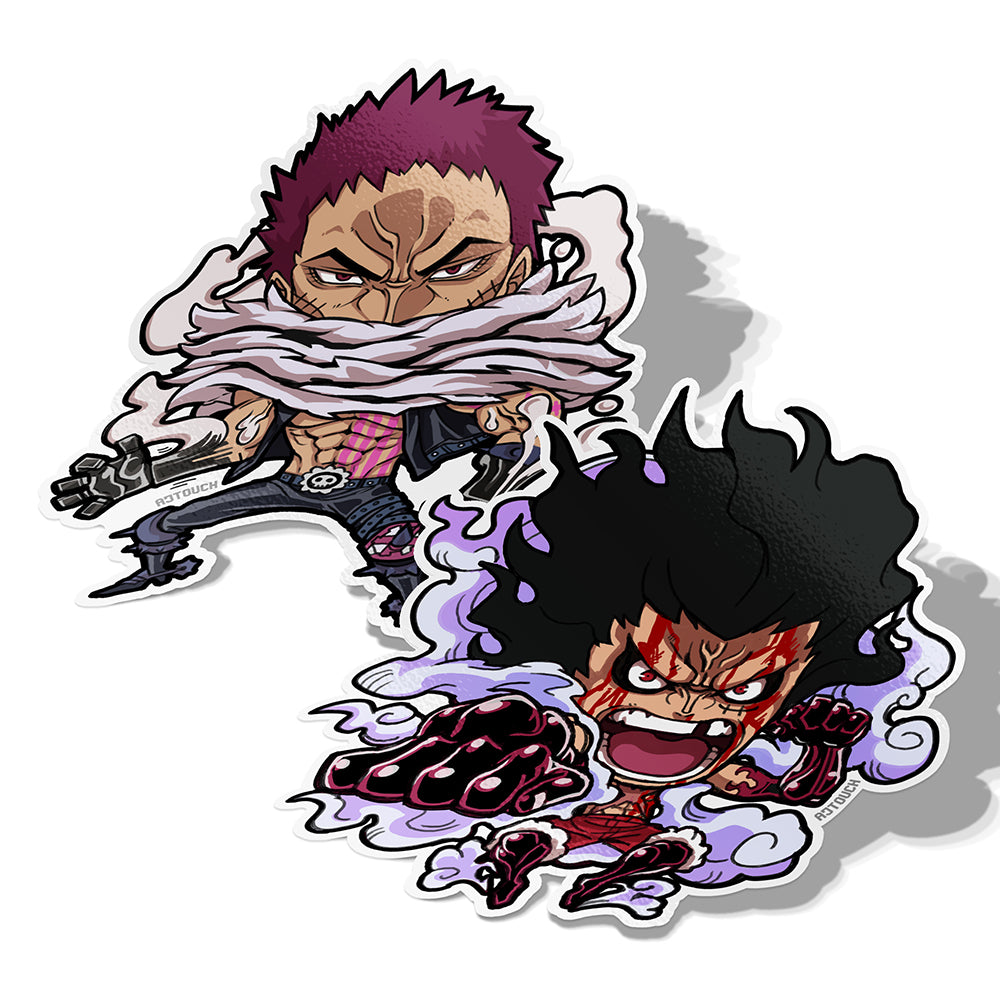 Luffy(Snakeman) X Katakuri — One Piece Sticker