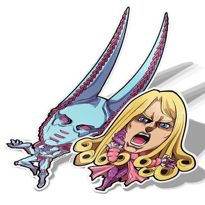 Valentine X Dirty Deeds Done Dirt Cheap, Vinyl Sticker, JoJo's Bizarre Adventure, AJTouch